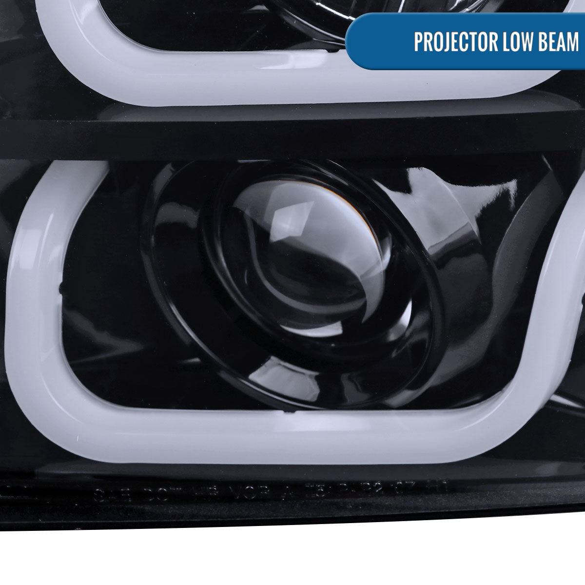 Ronnin - Compatible con GMC Yukon XL 1500 2500 SLT Denali de 2007-2014, faros delanteros con proyector de tubo LED de repuesto mejorados, par | Negro humo