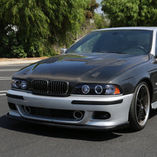 Ronnin - Compatible con BMW E39 530i 528i 525i 1996-2003 Ensamblaje de faros proyectores halógenos LED de doble aro mejorados de reemplazo | Ahumado