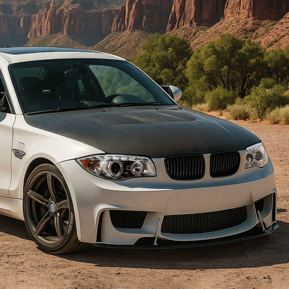 Ronnin - Fits 2004-2013 BMW E87 E81 Euro E82 E88 US 120i 128i 135i Upgraded Replacement LED Angel Eye Projector Headlights Assembly Pair | Chrome