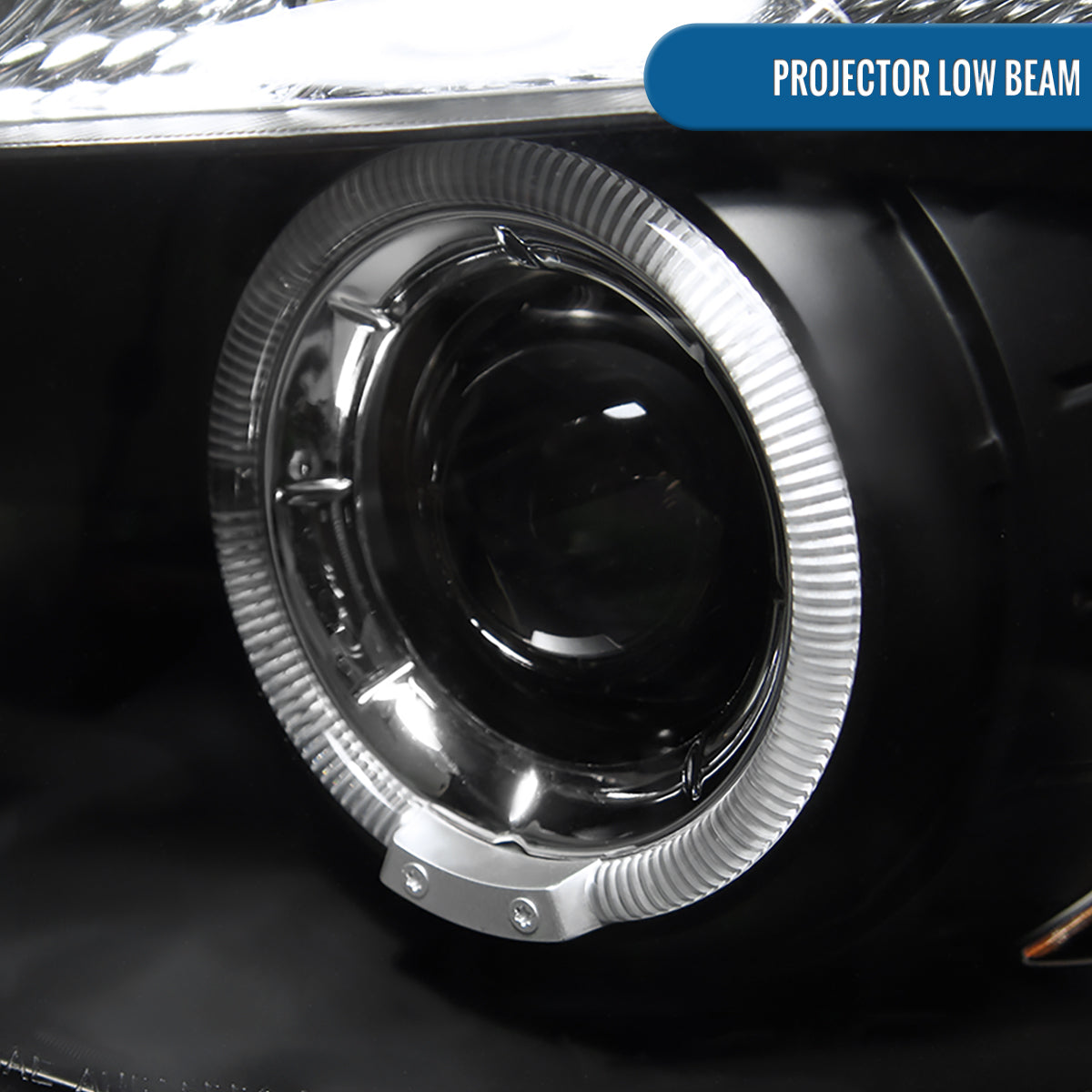 Ronnin - Compatible con BMW E87 E81 Euro E82 E88 US 120i 128i 135i de 2004-2013 | Conjunto de faros delanteros con proyector de LED Angel Eye mejorado | Par | Negro