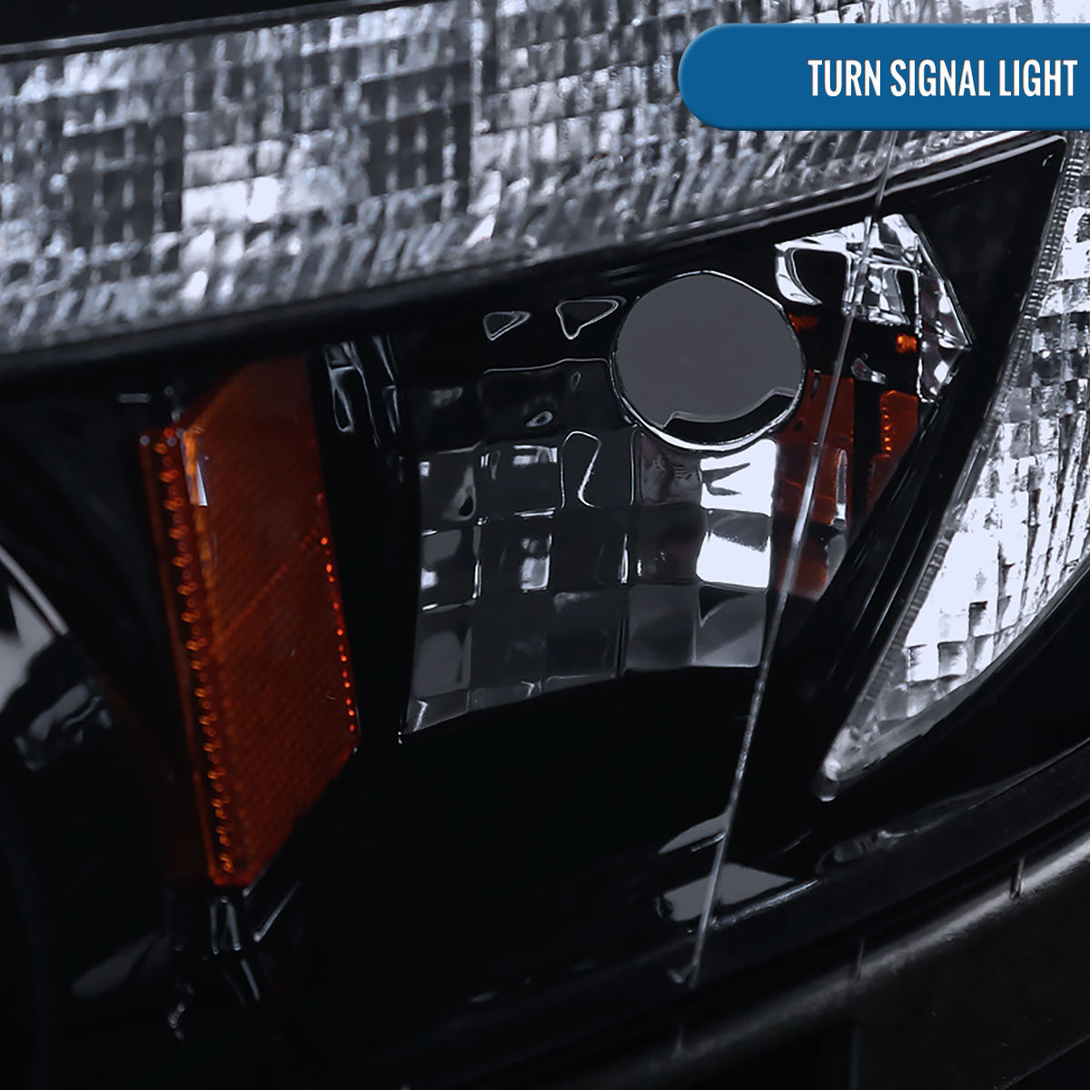 Ronnin - Fits 2007-2010 Ford Edge Upgraded Replacement LED Halo Rim Halogen Projector Headlights Assembly Pair | Black Smoke