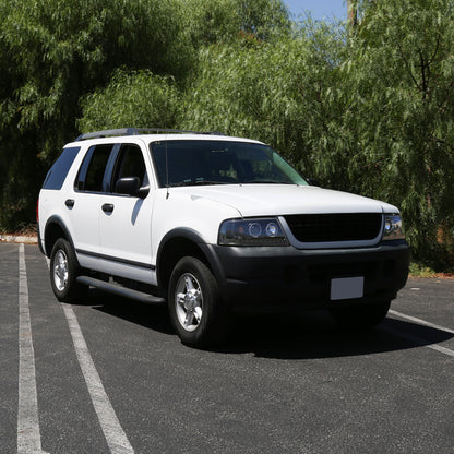 Ronnin - Faros delanteros con proyector LED de doble aro de repuesto y mejora para Ford Explorer 2002-2005 | Par de montaje negro brillante