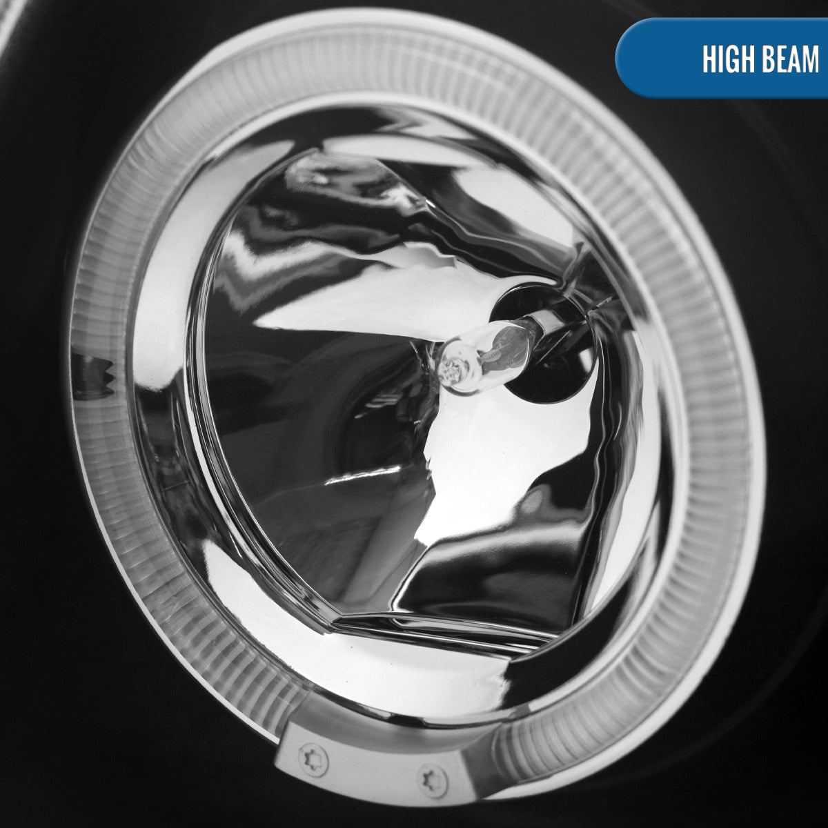 Ronnin - Se adapta a 2002-2005 Ford Explorer, par de faros delanteros con proyector de doble aro LED, de repuesto, color negro