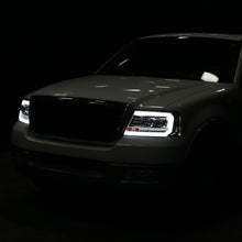 Ronnin - Fits 2004-2008 Ford F150 Lincoln Mark LT Upgraded Replacement LED Tube Driving Lights Projector Headlights Assembly Pair | Chrome