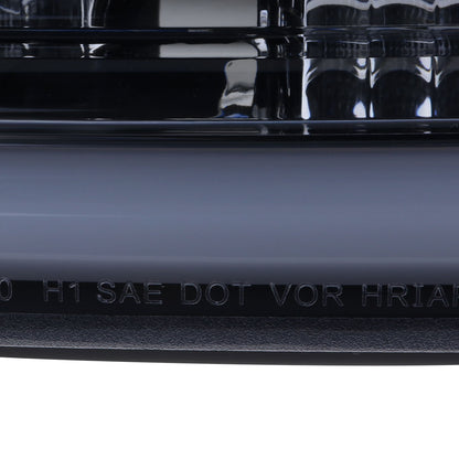 Ronnin - Fits 2004-2008 Ford F150 Lincoln Mark LT Upgraded Replacement LED Tube Driving Lights Projector Headlights Assembly Pair | Black Smoke