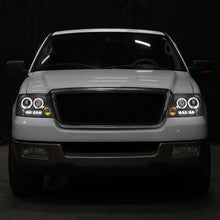 2004-2008 Ford F150 Lincoln Mark LT LED Dual Rims Projector Headlights Assembly Pair | Black