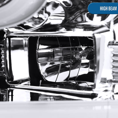 Ronnin - Fits 2015-2017 Ford F150 Upgraded Replacement LED Projector Headlights Assembly Pair | Chrome