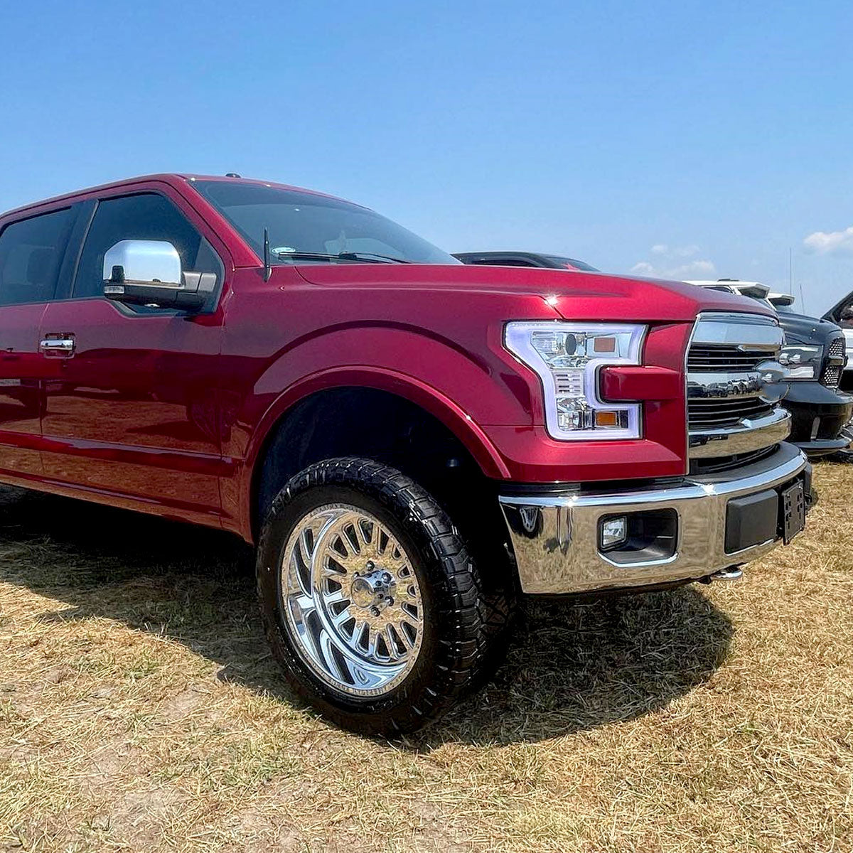 Ronnin - Fits 2015-2017 Ford F150 Upgraded Replacement LED Projector Headlights Assembly Pair | Chrome