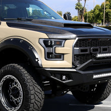 Ronnin - Fits 2015-2017 Ford F150 Upgraded Replacement LED Projector Headlights Assembly Pair | Gloss Black