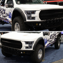 Ronnin - Fits 2015-2017 Ford F150 Upgraded Replacement LED Projector Headlights Assembly Pair | Black Smoke