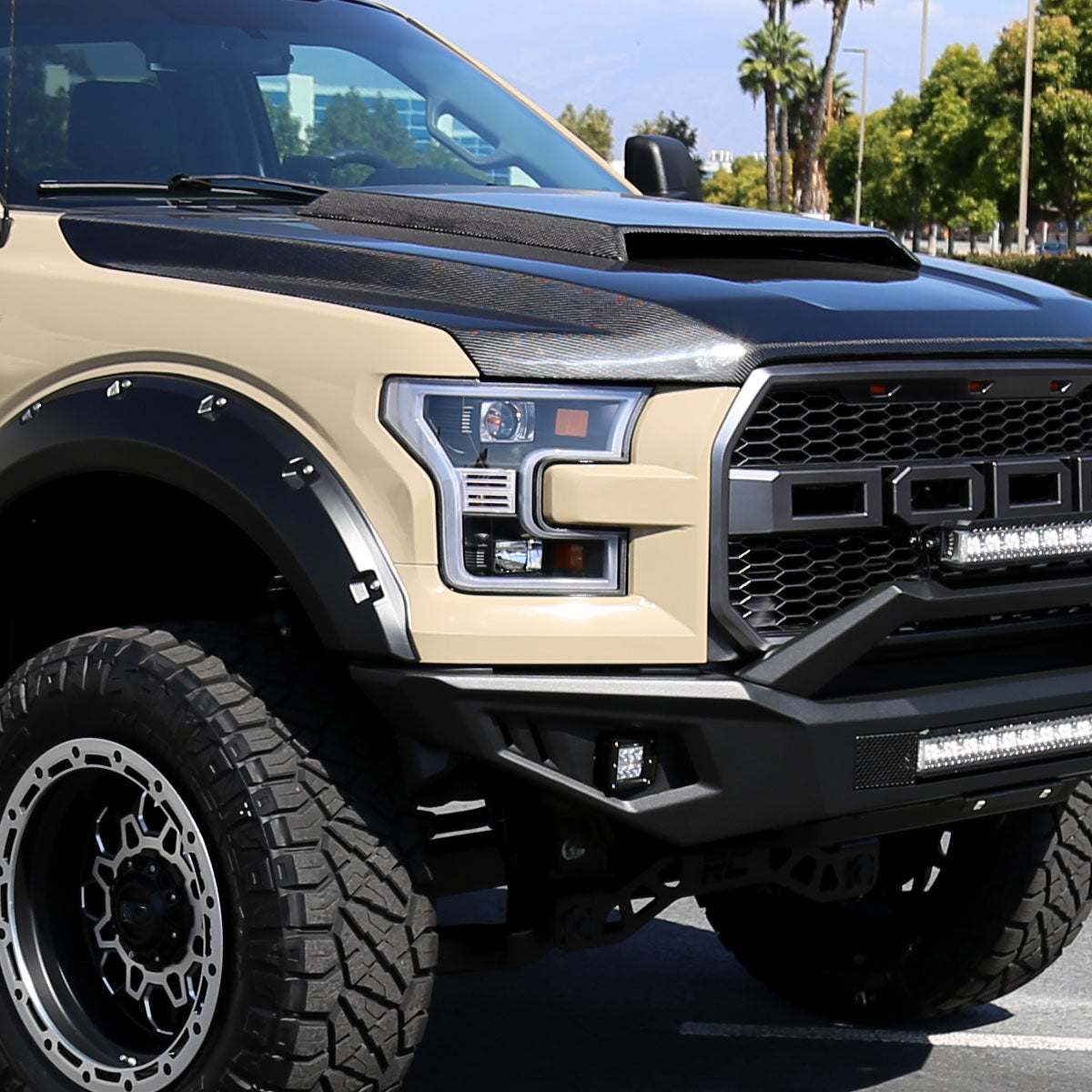 Ronnin - Fits 2015-2017 Ford F150 Upgraded Replacement LED Projector Headlights Assembly Pair | Black