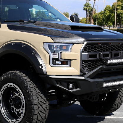 Ronnin - Fits 2015-2017 Ford F150 Upgraded Replacement LED Projector Headlights Assembly Pair | Black