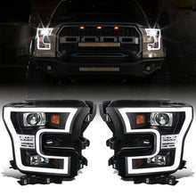Ronnin - Fits 2015-2017 Ford F150 Upgraded Replacement LED Projector Headlights Assembly Pair | Black