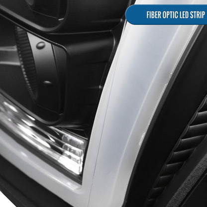 Ronnin - Fits 2011-2016 Ford F250 F350 F450 F550 Super Duty Upgraded Replacement LED Running Lights Projector Headlights Assembly Pair | Black