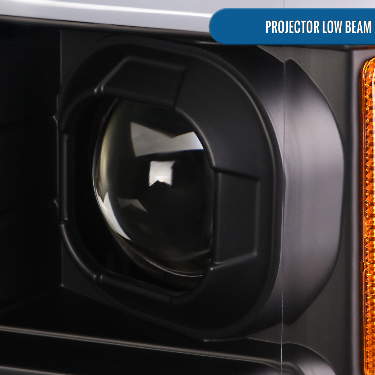 Ronnin - Fits 2017-2019 Ford F250 F350 F450 F550 Super Duty Halogen Projector Headlights Switchback LED Turn Signal Replacement Pair | Black