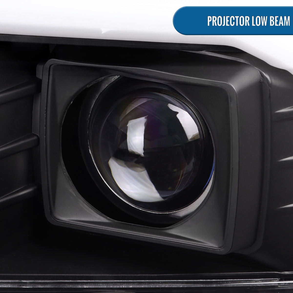 Ronnin - Fits 1999-2004 Ford F250 F350 F450 F550 Super Duty 2000-2004 Excursion Upgraded Replacement LED Running Lights Projector Headlights Assembly Pair | Black