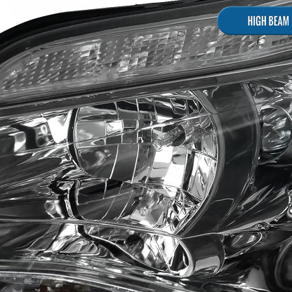 Ronnin - Fits 2012-2014 Ford Focus Upgrade Replacement LED Tube Projector Headlights Assembly Pair | Chrome