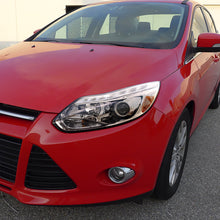 Ronnin - Fits 2012-2014 Ford Focus Upgrade Replacement LED Tube Projector Headlights Assembly Pair | Chrome