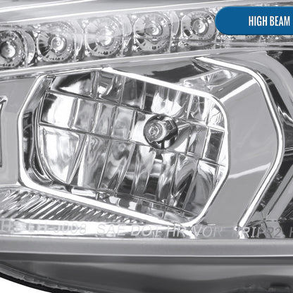 Ronnin - 2015-2018 Ford Focus Upgrade Assembly LED Sequential Turn Signals Projector Headlights Pair | Chrome