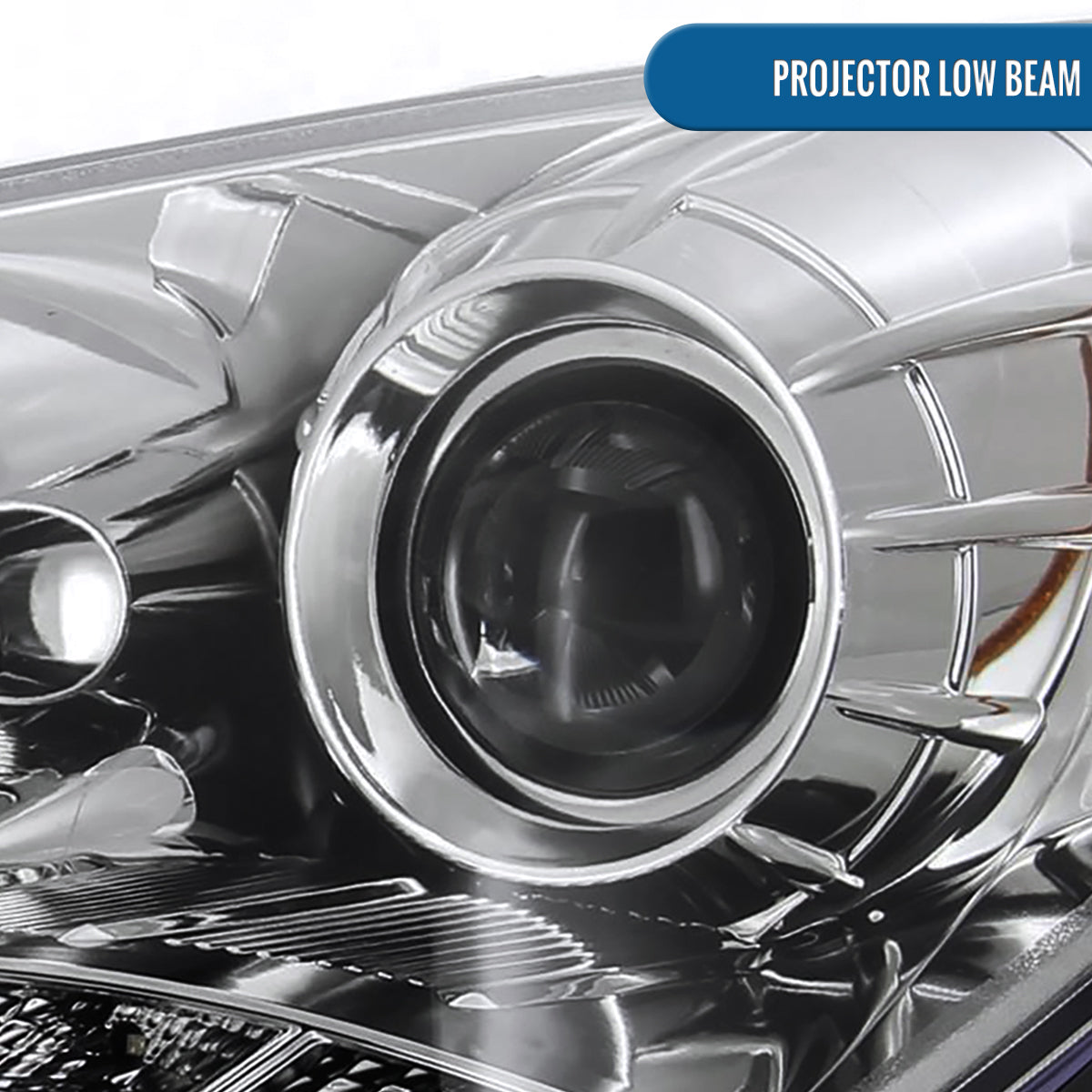 Ronnin - Fits 2010-2012 Hyundai Genesis Coupe LED Running Lights Projector Halogen Headlights Replacement Assembly Pair | Chrome