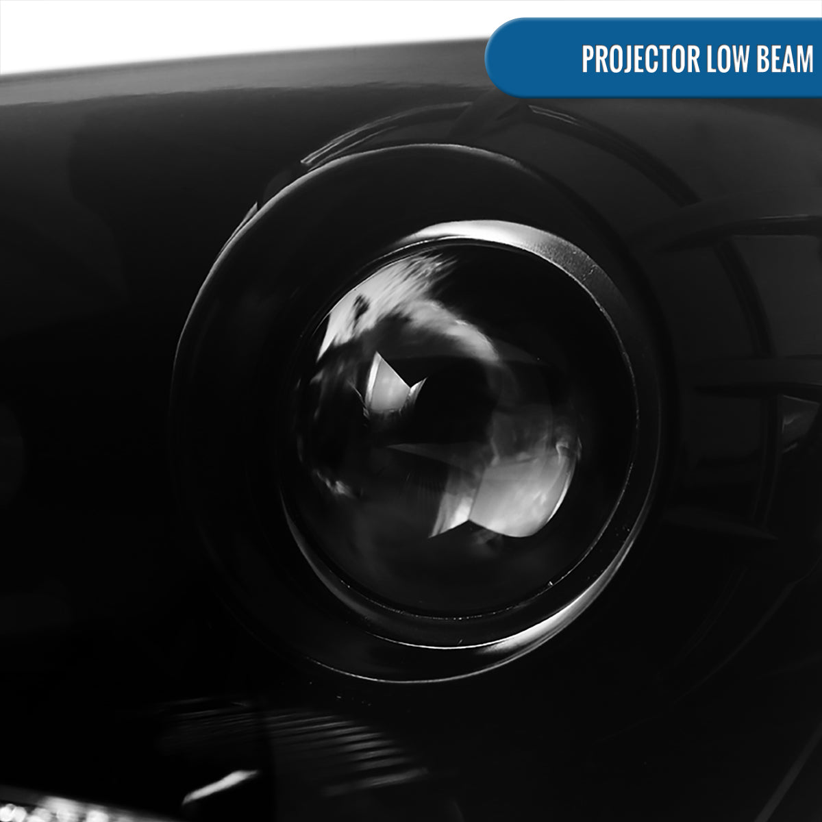 Ronnin - Fits 2010-2012 Hyundai Genesis Coupe LED Running Lights Projector Halogen Headlights Replacement Assembly Pair | Gloss Black