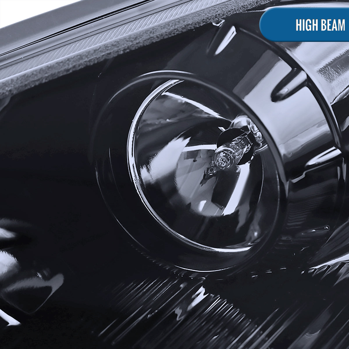 Ronnin - Fits 2010-2012 Hyundai Genesis Coupe LED Running Lights Projector Halogen Headlights Replacement Assembly Pair | Black Smoke