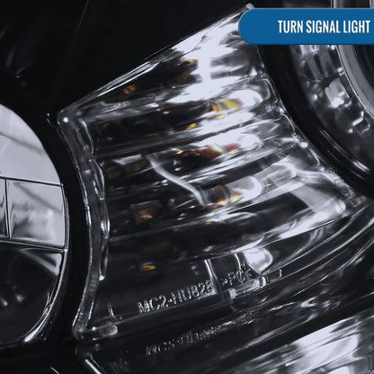 Ronnin - Fits 2006-2010 Lexus IS250 IS350 Upgrade Projector Halogen Headlights Assembly LED Integrated Running and Turn Signal Lights Pair | Black Smoke