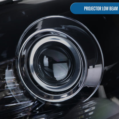 Ronnin - Fits 2006-2010 Lexus IS250 IS350 Upgrade LED Switchback Sequential Turn Signals Projector Halogen Headlights Assembly Pair | Black Smoke