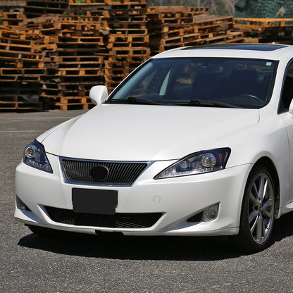 Ronnin - Fits 2006-2010 Lexus IS250 IS350 Upgrade LED Switchback Sequential Turn Signals Projector Halogen Headlights Assembly Pair | Black