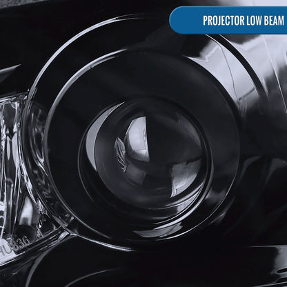 Ronnin - Fits 2001-2005 Lexus IS300 Upgrade Replacement LED Turn Signal Lights Projector Xenon Headlights Assembly Pair | Black Smoke