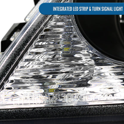 Ronnin - Fits 2001-2005 Lexus IS300 Upgrade Replacement LED Turn Signal Lights Projector Xenon Headlights Assembly Pair | Black