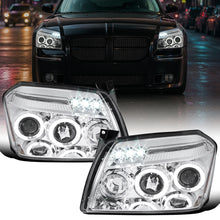 Ronnin - Fits 2005-2007 Dodge Magnum Upgrade Replacement LED Dual Rims Projector Headlights Assembly Pair | Chrome