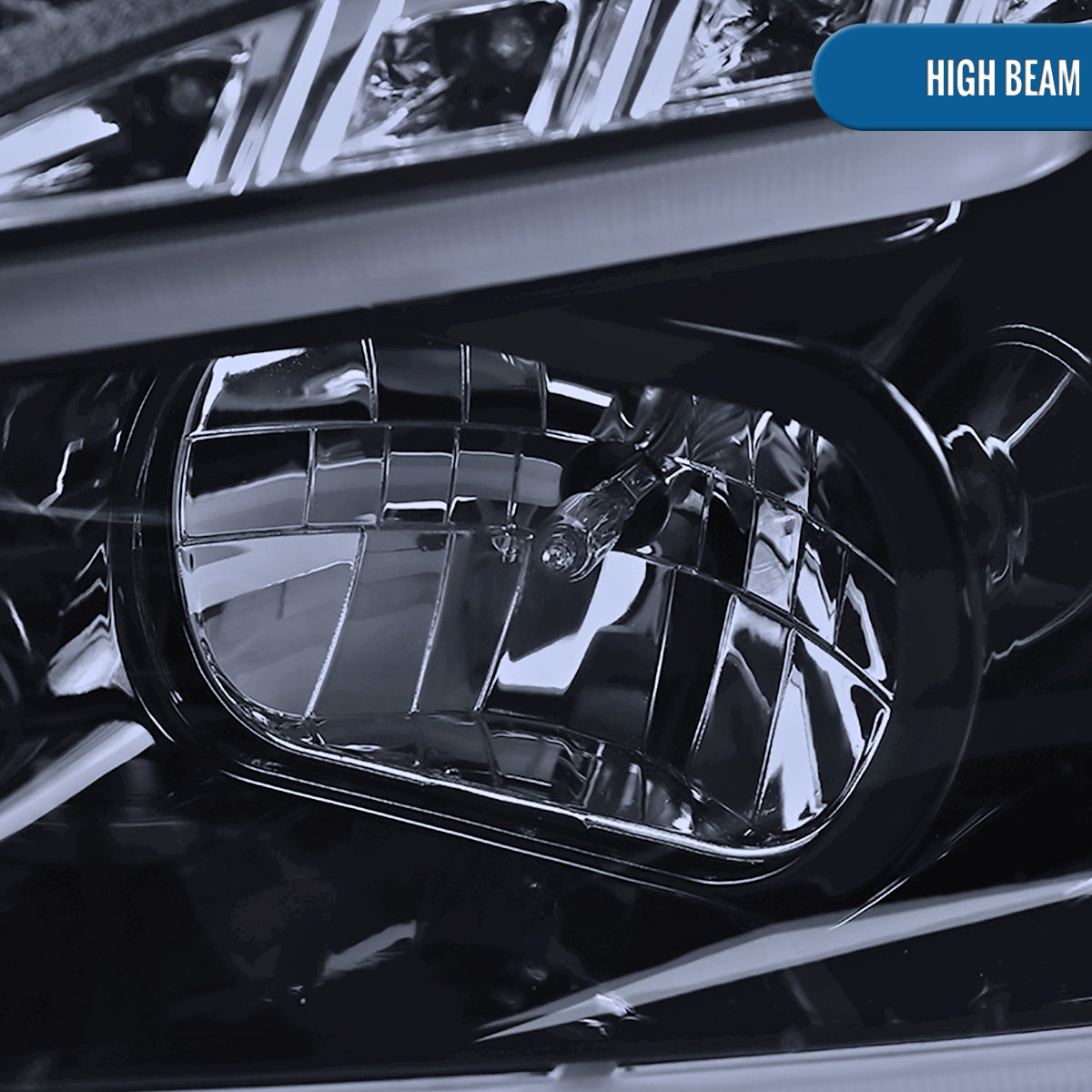 Ronnin - Fits 2008-2012 Chevy Malibu LED Running Light Tube Upgrade Replacement Projector Headlights Assembly Pair | Black Smoke