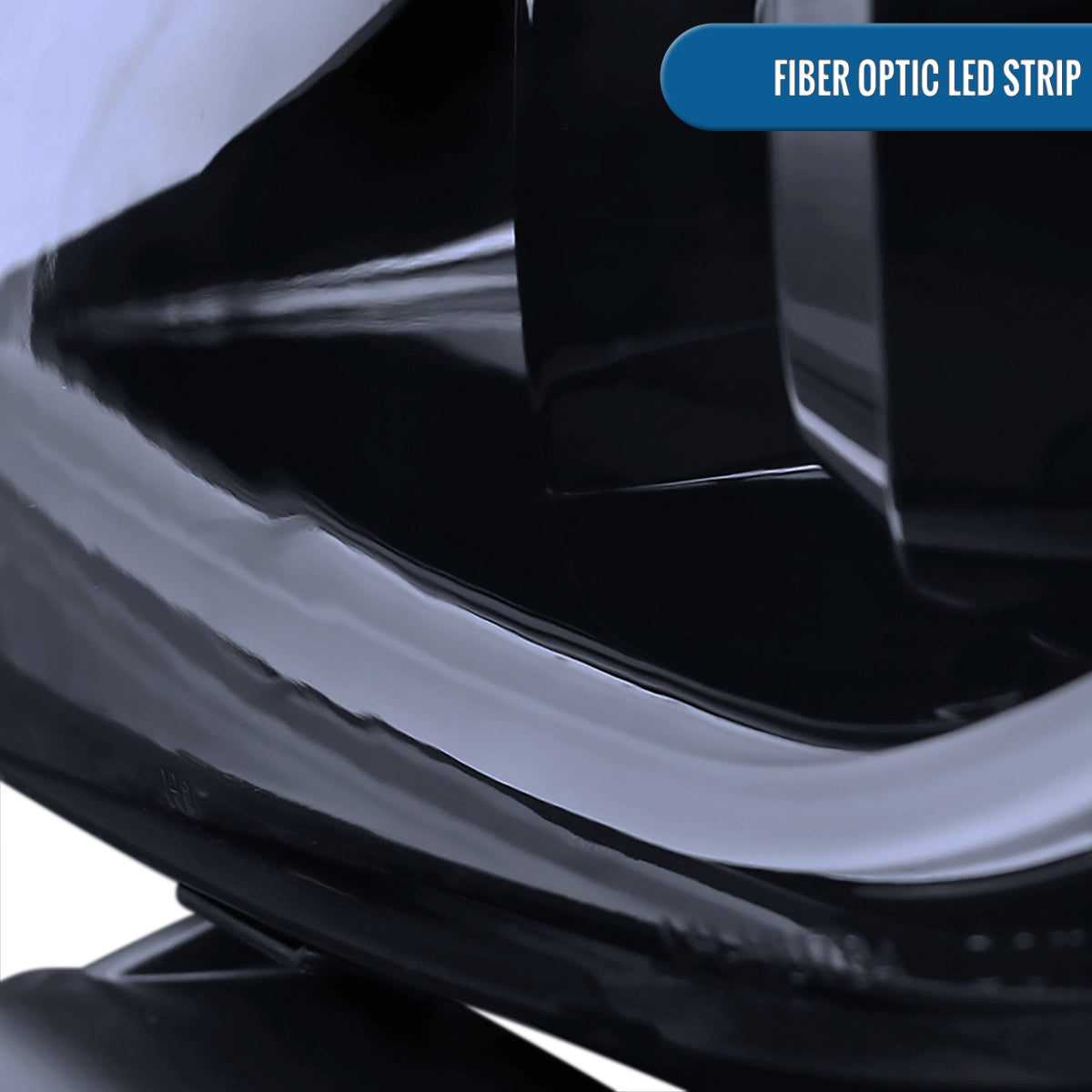 Ronnin - Fits 2008-2012 Chevy Malibu LED Running Light Tube Upgrade Replacement Projector Headlights Assembly Pair | Black Smoke