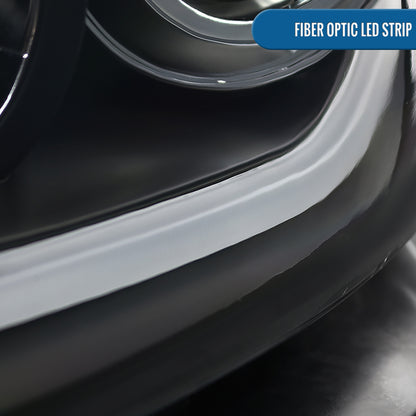 Ronnin - Fits 2008-2012 Chevy Malibu LED Running Light Tube Upgrade Replacement Projector Headlights Assembly Pair | Black