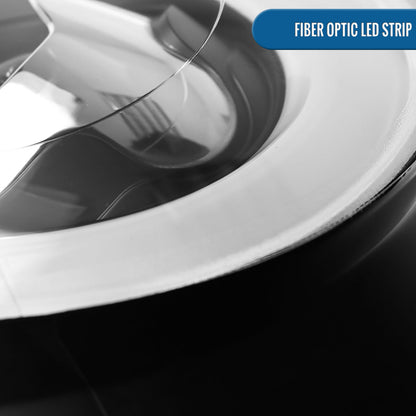 Ronnin - Fits 2007-2015 Mini Cooper R55 R56 R57 R58 R59 Upgraded LED Turn Signal Lights Tube Projector Headlights Assembly Pair | Black