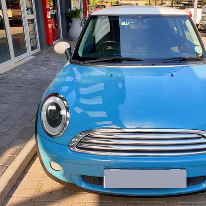 Ronnin - Fits 2007-2015 Mini Cooper R55 R56 R57 R58 R59 Upgraded LED Turn Signal Lights Tube Projector Headlights Assembly Pair | Black