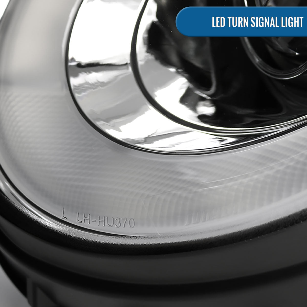 Ronnin - Fits 2007-2015 Mini Cooper R55 R56 R57 R58 R59 Upgraded LED Turn Signal Lights Tube Projector Headlights Assembly Pair | Chrome