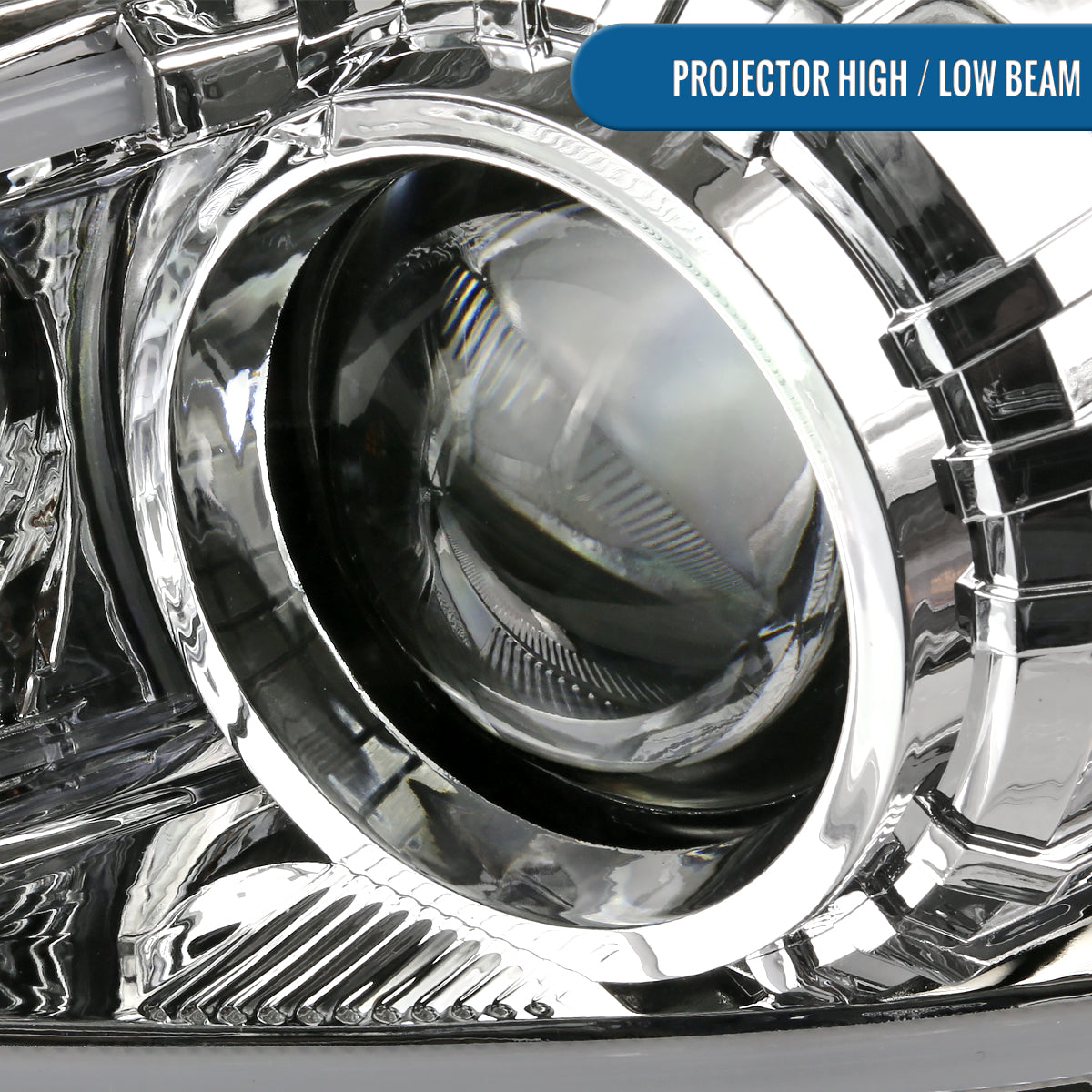 Ronnin - Fits 2010-2013 Mazda 3 Upgrade LED Running Lights Projector Halogen Headlights Assembly Pair | Chrome