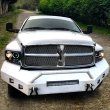 Ronnin - Fits 2002-2005 Dodge Ram 1500 2500 3500 Upgrade LED Dual Rims Projector Headlights Assembly Pair | Gloss Black