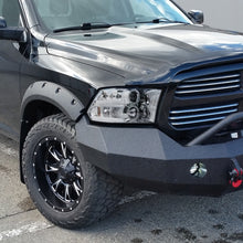 Ronnin - Fits 2009-2018 Ram 1500 2500 3500 2019-2024 Ram 1500 Classic LED Dual Halo Rims Running Lights Halogen Projector Headlights Assembly Pair | Chrome