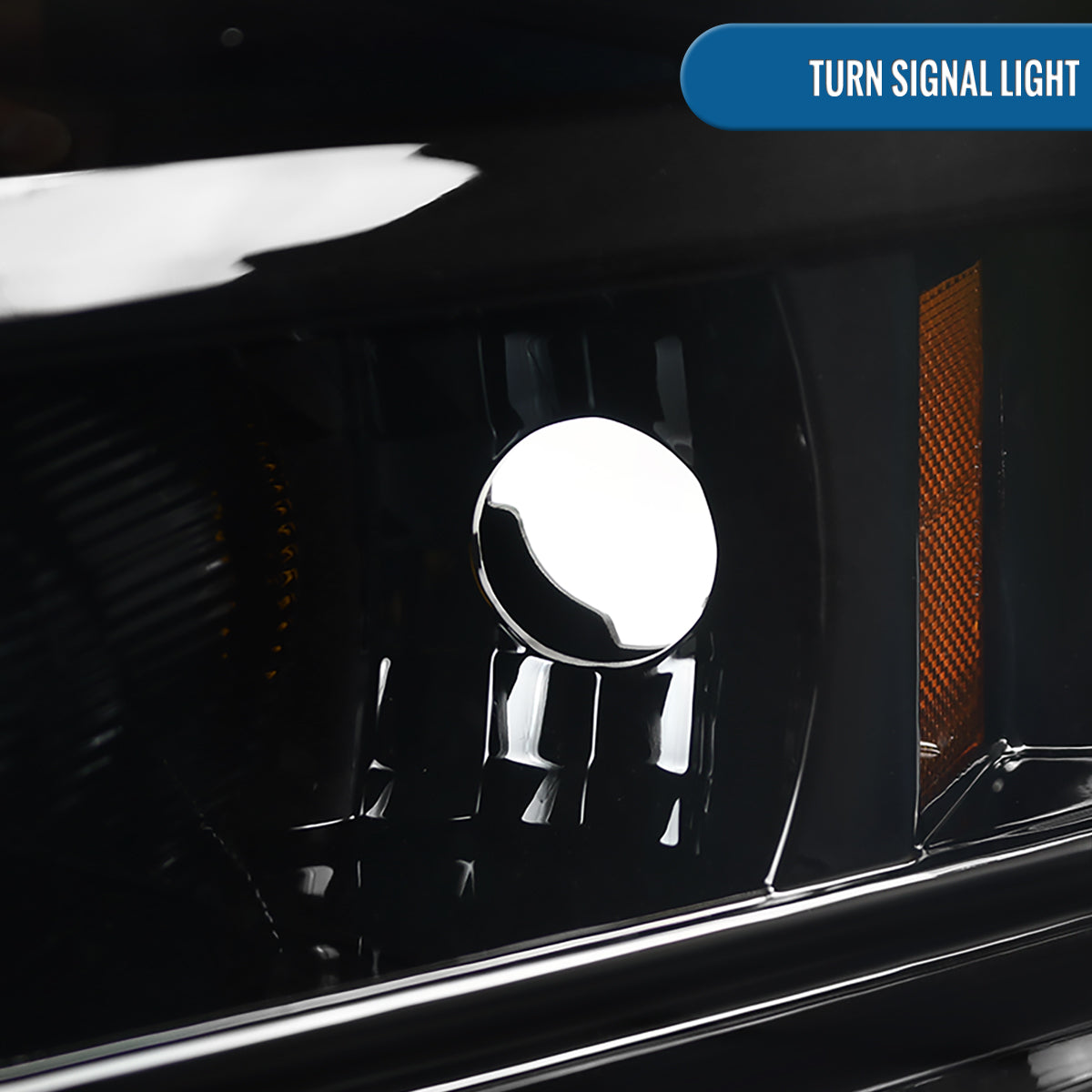 Ronnin - Fits 2009-2018 Ram 1500 2500 3500 2019-2024 Ram 1500 Classic LED Dual Halo Rims Running Lights Halogen Projector Headlights Assembly Pair | Glossy Black