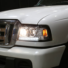 Ronnin - Fits 2001-2011 Ford Ranger Projector Headlights Assembly Bright LED Tube Replacement Pair | Chrome