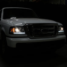 Ronnin - Fits 2001-2011 Ford Ranger Projector Headlights Assembly Bright LED Tube Replacement Pair | Black Smoke