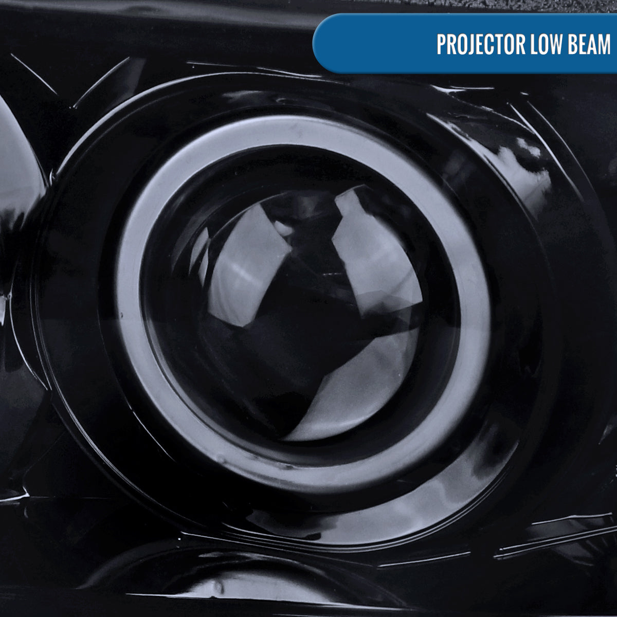 Ronnin - Fits 2001-2011 Ford Ranger Projector Headlights Assembly Bright LED Tube Replacement Pair | Black Smoke