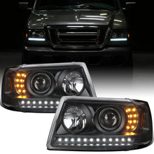 Ronnin - Fits 2001-2011 Ford Ranger Projector Headlights Assembly Bright LED Tube Replacement Pair | Black