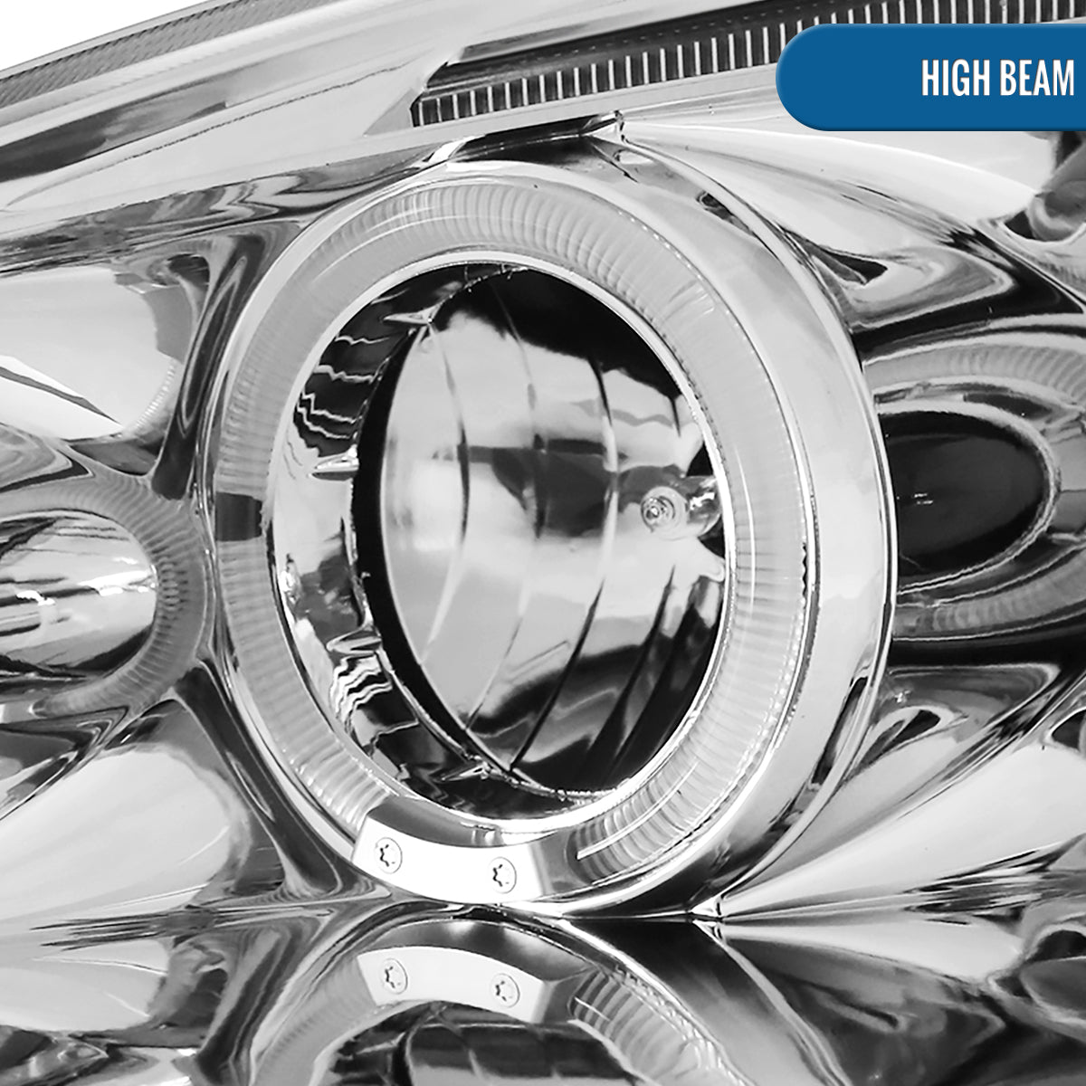 Ronnin - Fits 2002-2004 Acura RSX Upgraded LED Dual Rims Projector Headlights Assembly Pair | Chrome