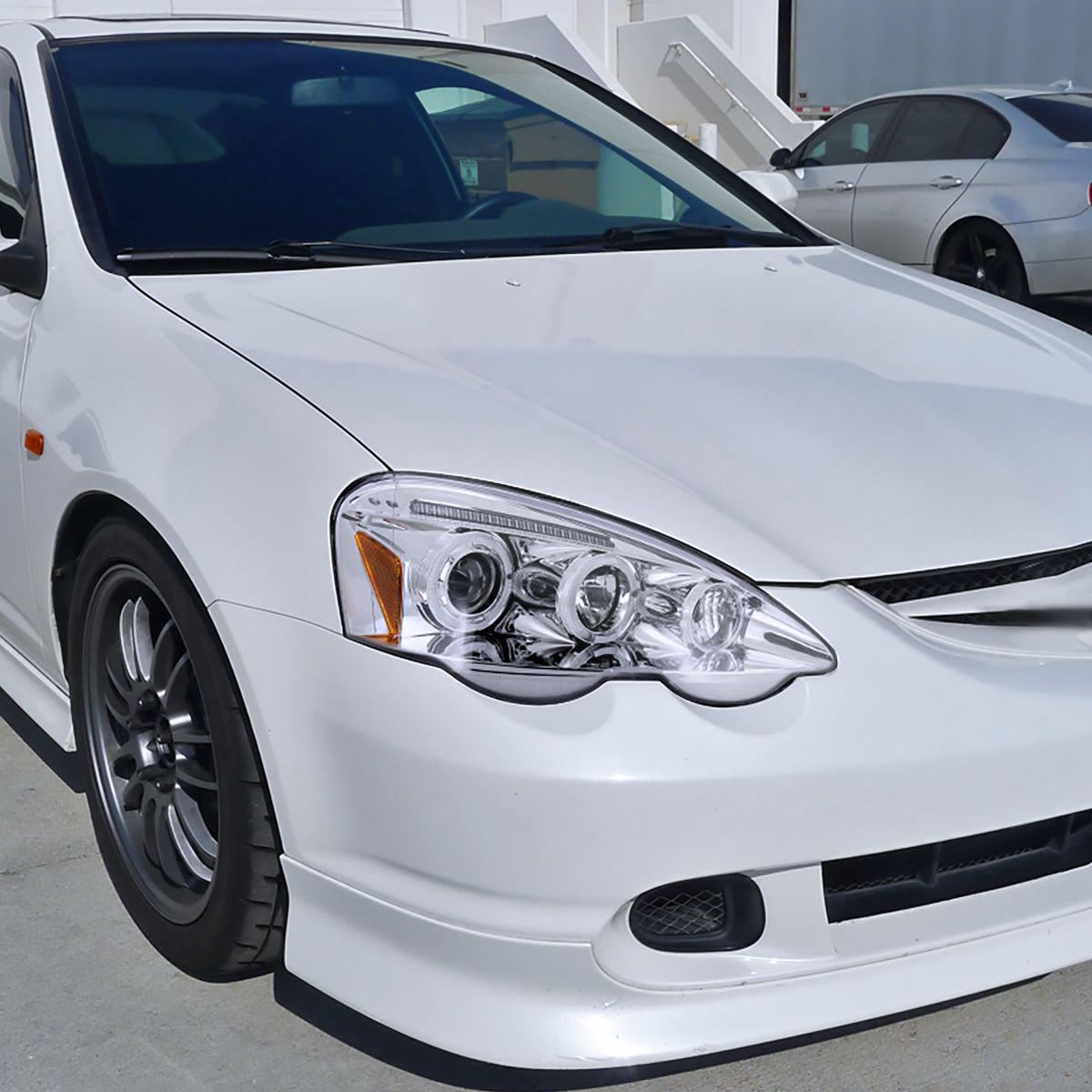 Ronnin - Fits 2002-2004 Acura RSX Upgraded LED Dual Rims Projector Headlights Assembly Pair | Chrome