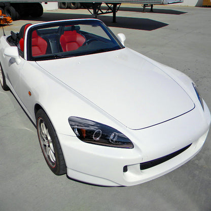 Ronnin - Fits 2000-2003 Honda S2000 S2K AP1 Upgrade Replacement LED Dual Halo Rims Projector Headlights Assembly Pair | Black Smoke