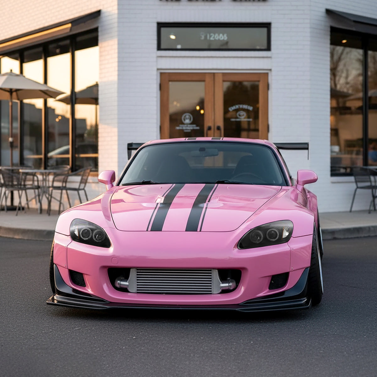 Ronnin - Fits 2000-2003 Honda S2000 S2K AP1 Upgrade Replacement LED Dual Halo Rims Projector Headlights Assembly Pair | Black